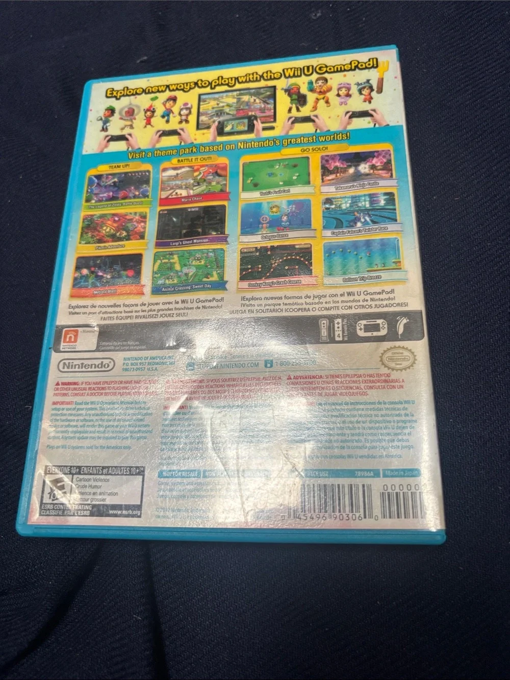 Nintendo NintendoLand Wii U - Teal Blue Case